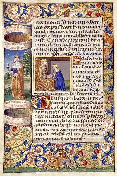 Hours of Charles VIII 108V Saint Anne by Jacques de Besancon